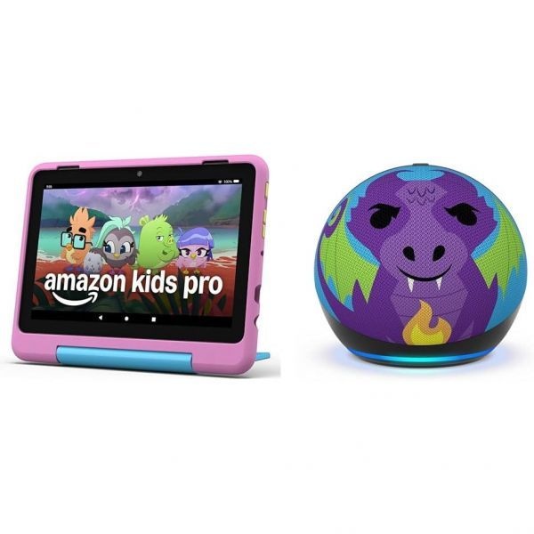 Amazon Fire Tablets [해외] 아마존 파이어 HD 8 키즈 프로 태블릿 32GB + 에코닷 키즈(드래곤) 세트