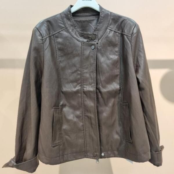 [셀러허브(쿠폰)] 라티움 HC34 부드러운느낌 차이나카라 밑단스트링조절  포커페이크가죽점퍼  T2533JK02