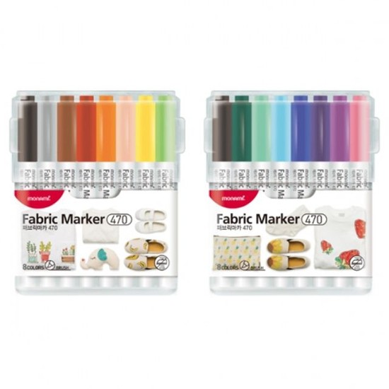 상품상세참조 15000 모나미 패브릭마카 470세트A 15색+테두리펜