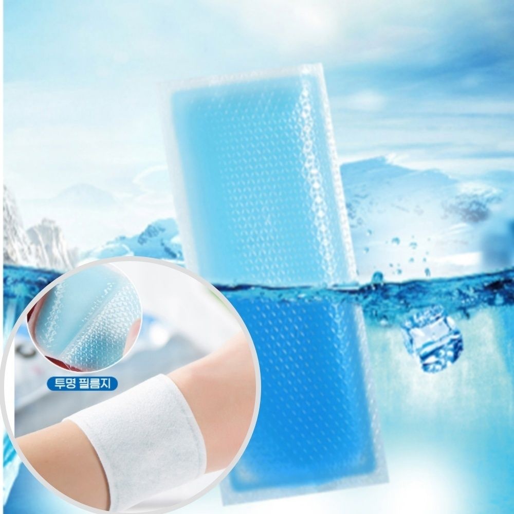 붙이는 아이스 쿨패치 야외활동 열 내리는 졸음방지 2매