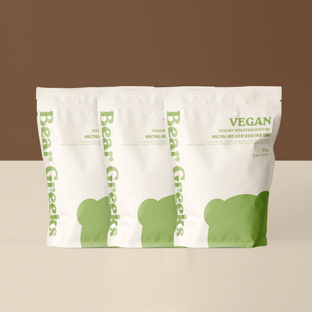 [할인구성] 베어그릭스 두유전용 요거트스타터 비건 유산균 3PACK(30개입)