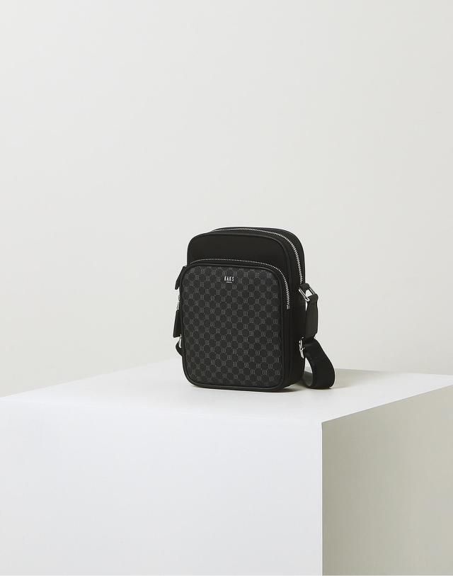 [롯데백화점] 닥스 ACC YD 블랙 가죽배색 나일론 미니크로스백 DBBA2E592BK LE1209563902