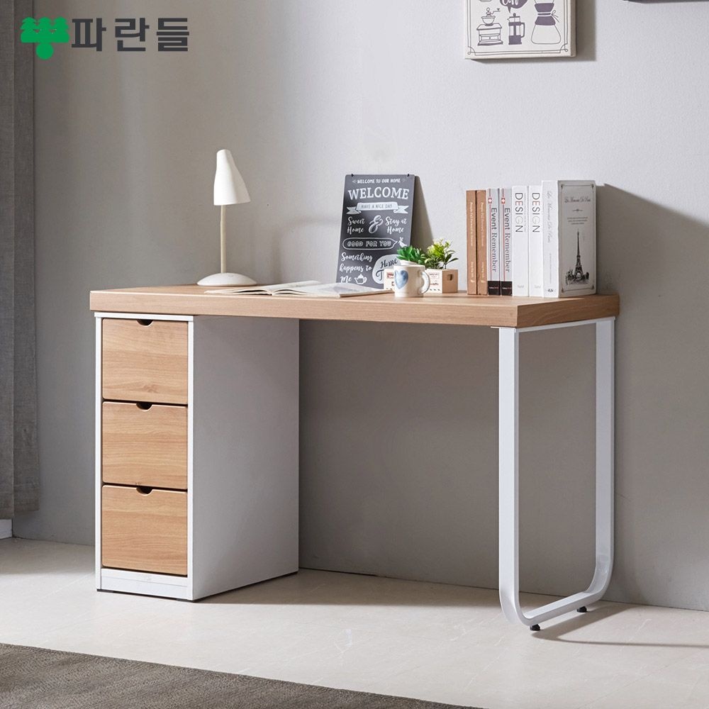 파란들가구 50T 철다리 서랍통 1000 일자책상 학생책상