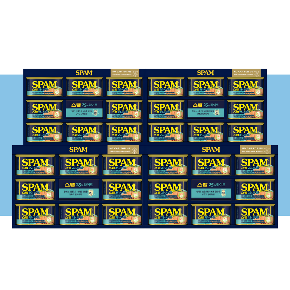 갓생쇼핑]CJ제일제당 스팸 라이트 12호 선물세트 쇼핑백포함 8캔X4박스