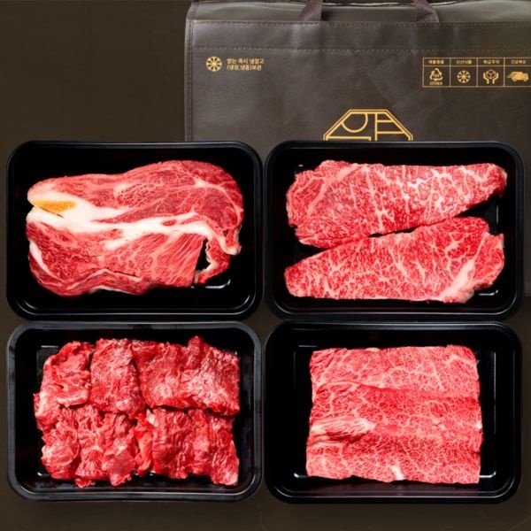 압구정한우 압구정한우 [9/22일 순차출고] 1++ 프리미엄 꽃등심 한우선물세트 1.3kg 등심 채끝등심 살치살 특수부위 투뿔한우 구