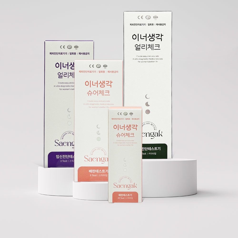 이너생각 얼리체크 슈어체크 배란 테스트기 임신 진단 테스트기 99% 정확도