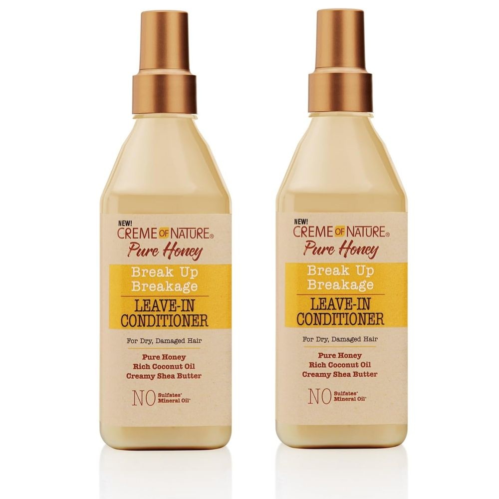 [해외] Creme of Nature 크림오브네이처 퓨어허니 리브인 헤어 컨디셔너 236ml x 2개 리치 코코넛 오일