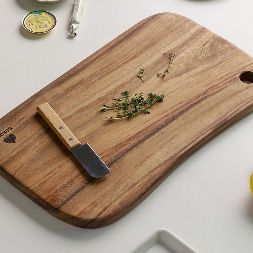 [CND협력업체]홈카페 플레이팅 통원목 도마 사각 빵 우드 플레이트 양면 접시 서빙보드 사용이편리한 실용적도마 실용적 집들