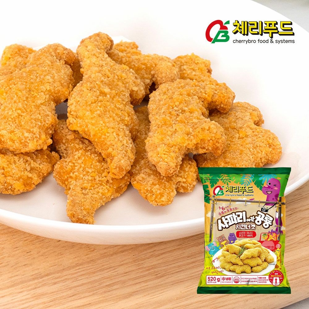 체리푸드 사파리에 간 공룡치킨너겟 520g 1봉
