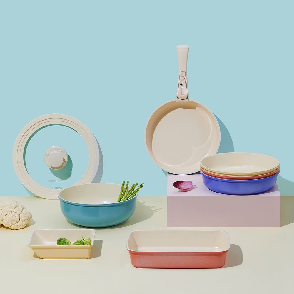 로이첸 IH 비스포크팬 8종세트 (24F+24W+28F+28W+15계란+29사각+핸들+뚜껑)