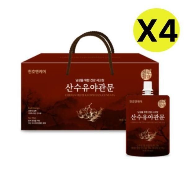천호엔케어 [셀러허브 식품] 천호엔케어 산수유 야관문 남성 선물 파우치 30개입X4