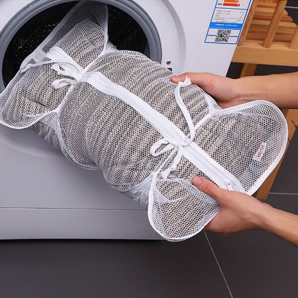 [느낌상점] 빠라 베개 망 묶는 빨래 세탁망 오리털 이불 롱패딩 세탁 빨래망 그물망