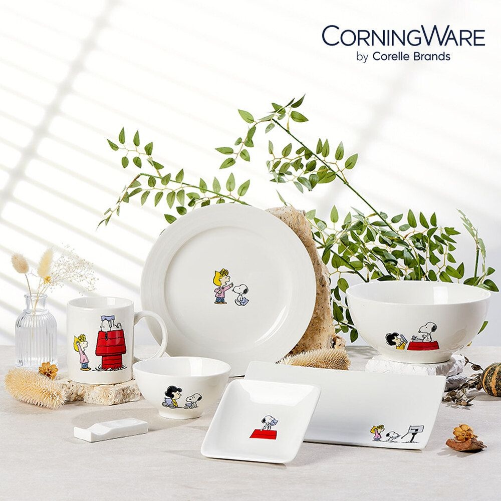 [코렐 코닝웨어] 스누피 레터 도자기 식기세트 7P