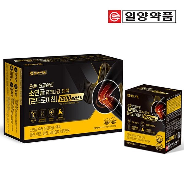 일양약품 관절 연골에존 소연골 뮤코다당 단백 콘드로이친 1500 플러스K 360정 6개월 쇼핑백 선물세트