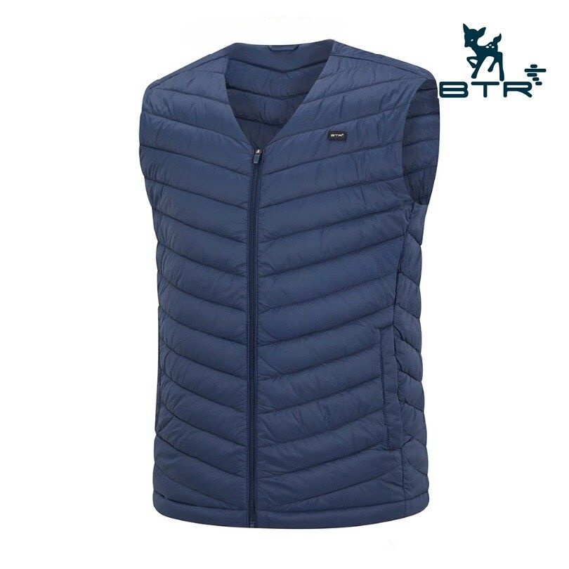 [모다아울렛][BTR]BTR 비티알 골프 겨울 남성용 브이넥 웰론 경량 조끼 순천점