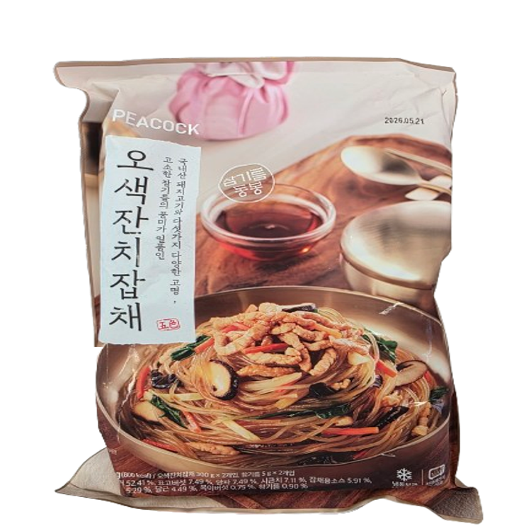 피코크 오색잔치잡채 610g X 3개(아이스박스)