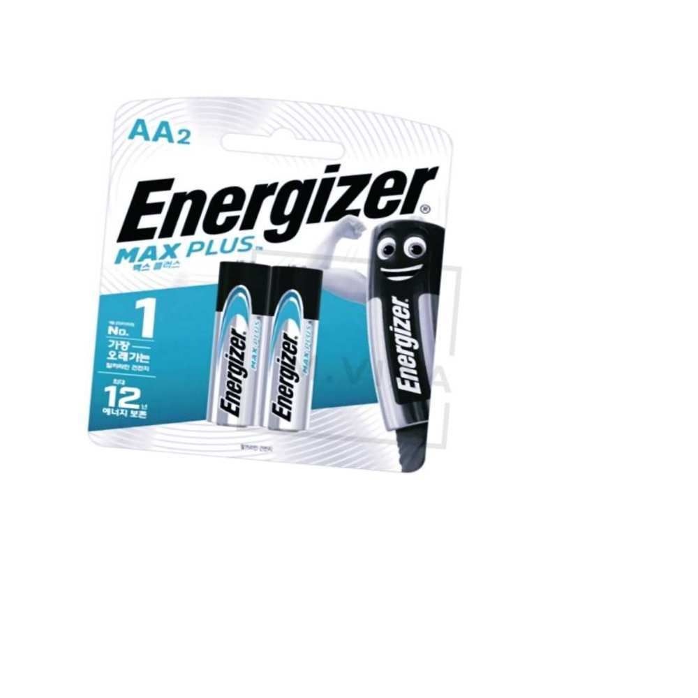 엠비아샵3 에너자이저 건전지 맥스 플러스 AA 2개 AA배터리 알카라인건전지 기본건전지 오래가는건전지 알칼리성