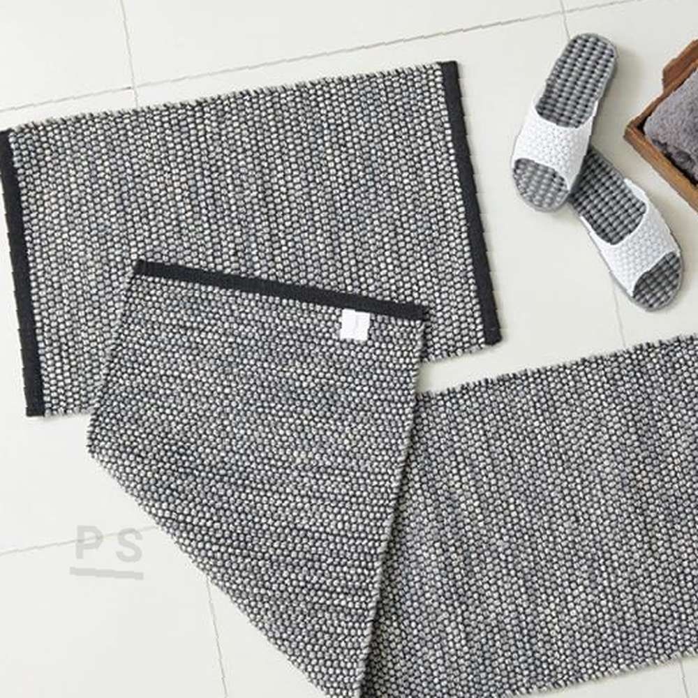 셀커머스협력사 루나 그레이 매트 2SIZE 주방발매트 욕실앞매트 현관매트