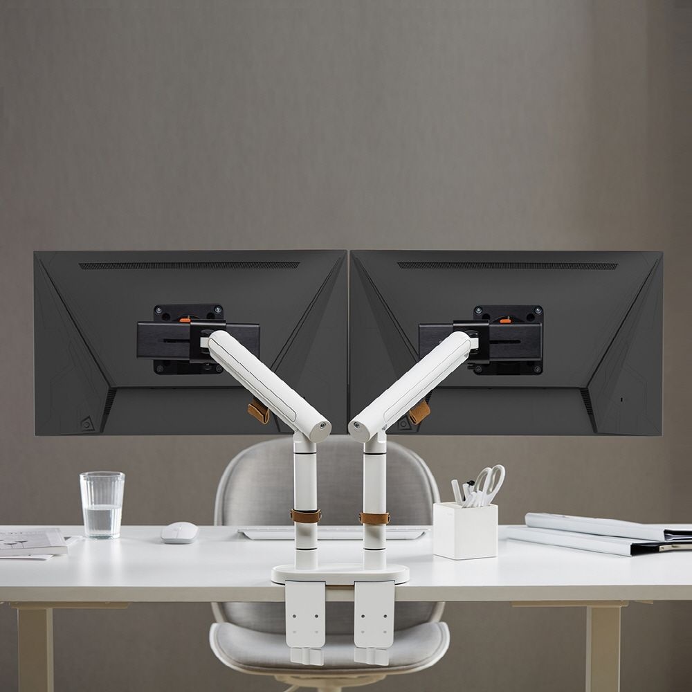 카멜인터내셔널 카멜마운트 고든 슬라이딩형 듀얼 모니터 모니터암 클램프 타입 GDA-2DS 화이트