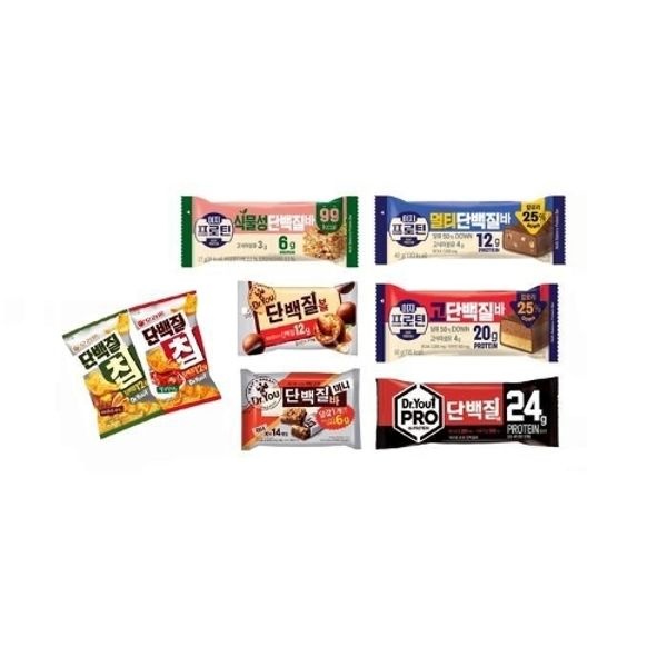 단백질 스낵 8종 각1개씩 세트 (단백질바, 단백질볼, 닥백질칩, 멀...