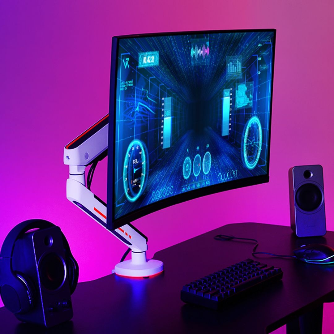 카멜마운트 RGB모니터거치대 HMA-2 LED라이팅