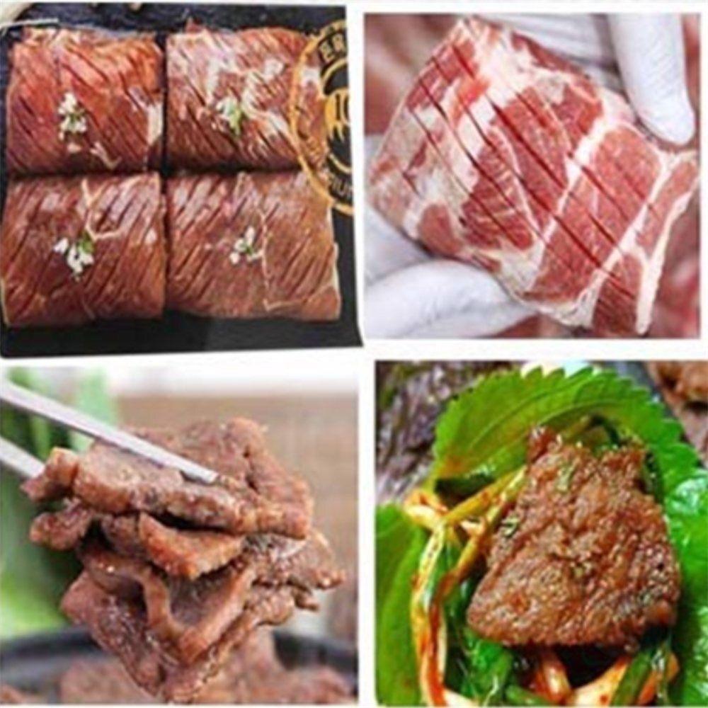 꼭필스 선물세트 돼지양념구이 1.4KG 4팩 캠핑구이세트 숯불갈비 식품선물세트