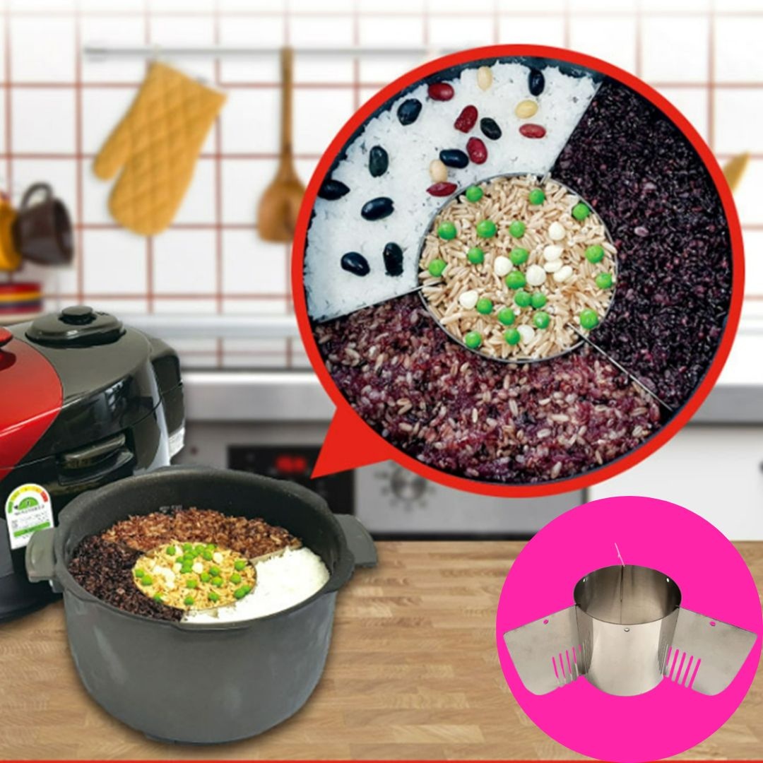 문서핑 밥솥칸막이 이유식 중기 후기 가정용 스텐 분리형 6인용 사용사능 밥솥 내 지름 13 ~ 21cm