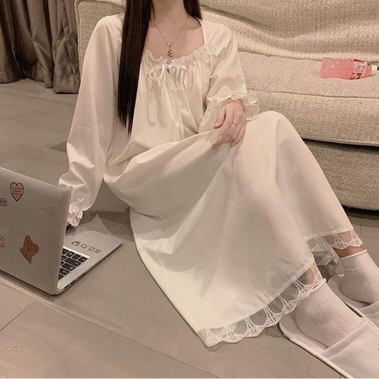 잠옷 파자마 홈웨어 여성 원피스 공주 스타일