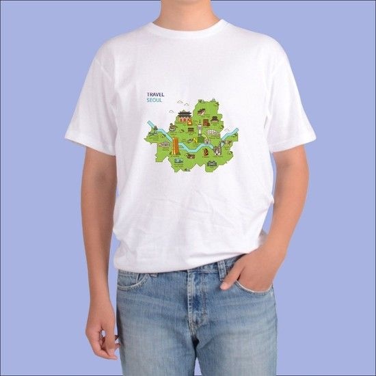 알티피아 여름휴가 국내여행 관광지도 전국지도 반팔티 가족티 라운드티 남녀공용 커플티