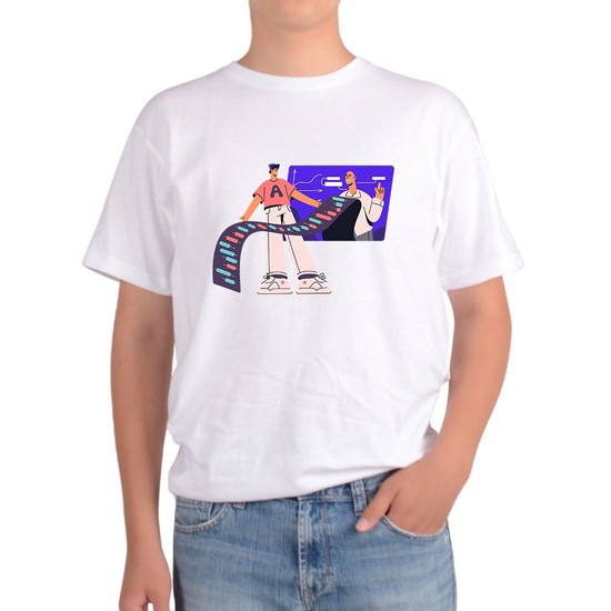 반팔티 언택트쇼핑 나홀로쇼핑 집콕 혼밥 디지털족 가족티 라운드티 남녀공용 커플티