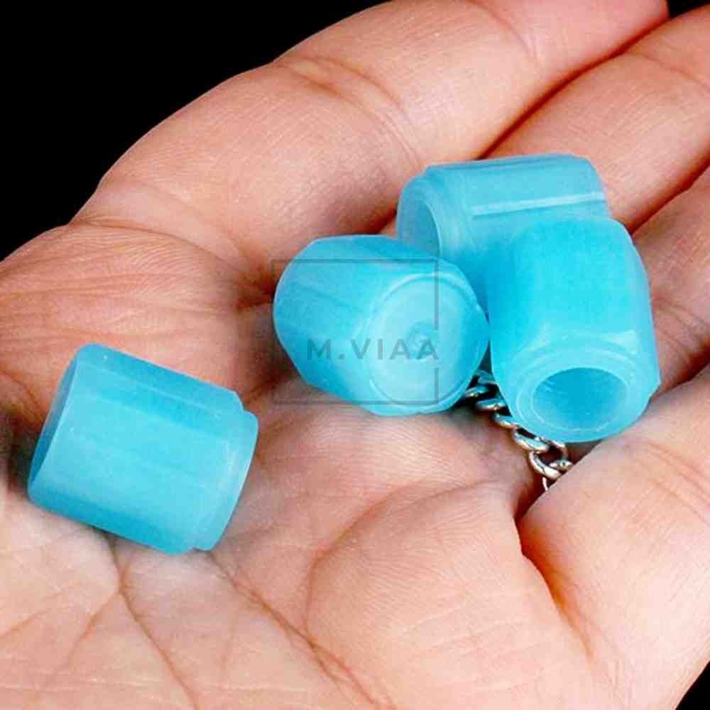 엠비아협력사 엠비아샵2 야광 타이어밸브 캡 파랑 4개 타이어에어캡 타이어공기주입구캡 타이어구찌 타이어공기마개 에어밸브