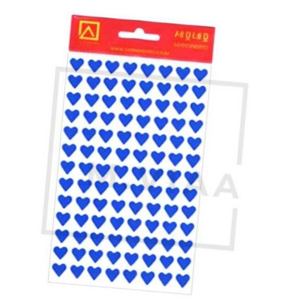 엠비아샵3 견출지하트 7매 청섹 8x9 다꾸스티커 데코스티커 팬시스티커 폰꾸스티커 노트북스티커 스티커하트 컬