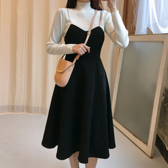 상품상세참조 [당일배송/겨울스웨이드] 제이 체인뷔스티에 미니원피스/후기증명