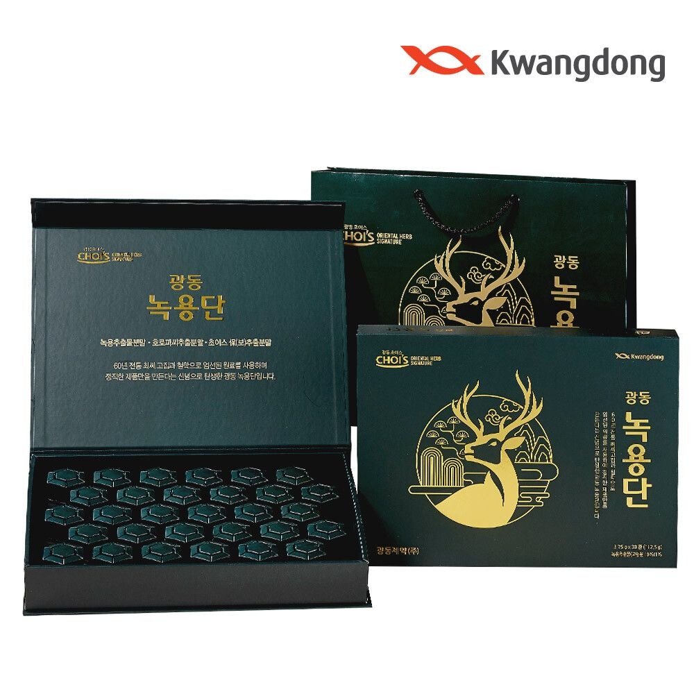 광동 (현대Hmall) 광동 녹용단(3.75g x 30환) 1세트 + 쇼핑백