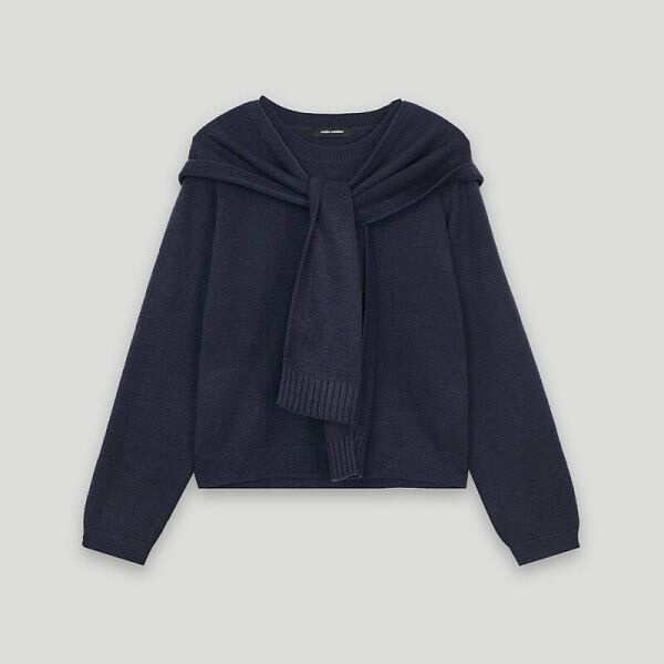 코데즈컴바인 [패션플러스][코데즈컴바인][코데즈컴바인] 라운드넥 니트 풀오버 후드숄 SET (C_KC-PU006W9) (P003704393)