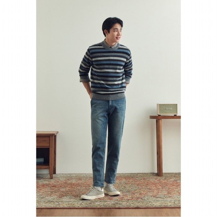 브렌우드 릴렉스핏 기모 블루 데님 BRPDW25443BUX