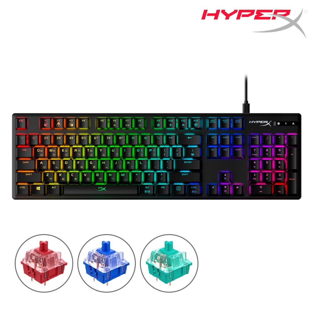 하이퍼엑스 알로이 오리진 RGB 기계식 유선 게이밍 키보드