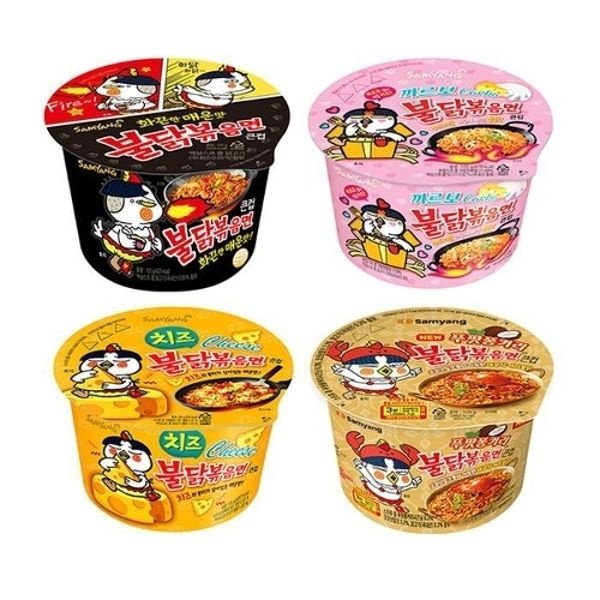 삼양 불닭볶음면 오리지널4개+까르보4개+치즈4개+푸팟퐁커리4개 16개