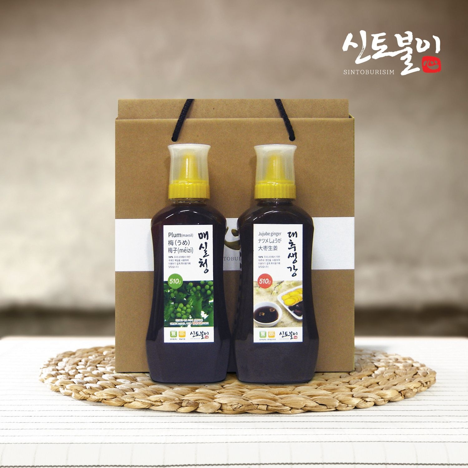 [롯데백화점] 신토불이 매실청/대추생강 2종 (540g-2개)