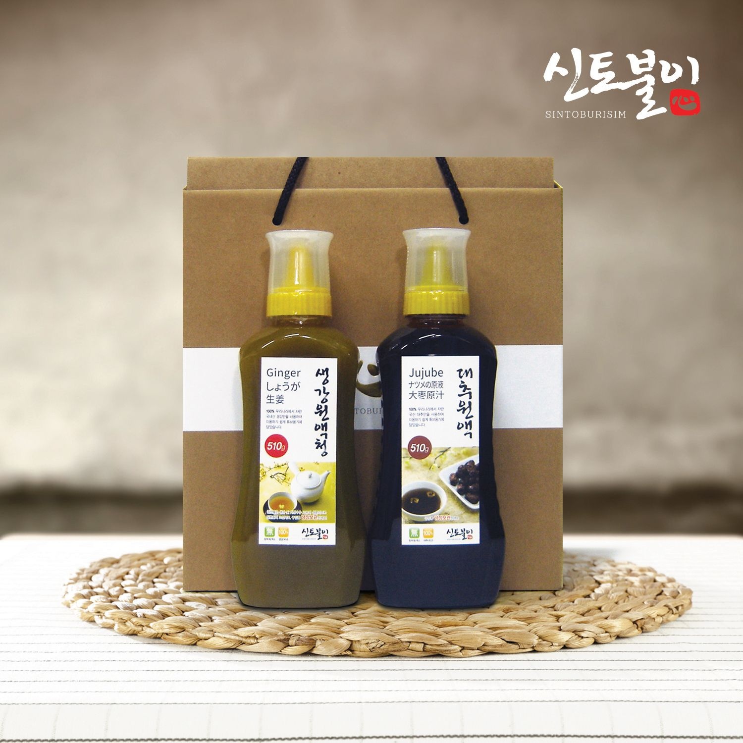 [롯데백화점] 신토불이 생강원액청/대추원액 2종 (540g-2개)