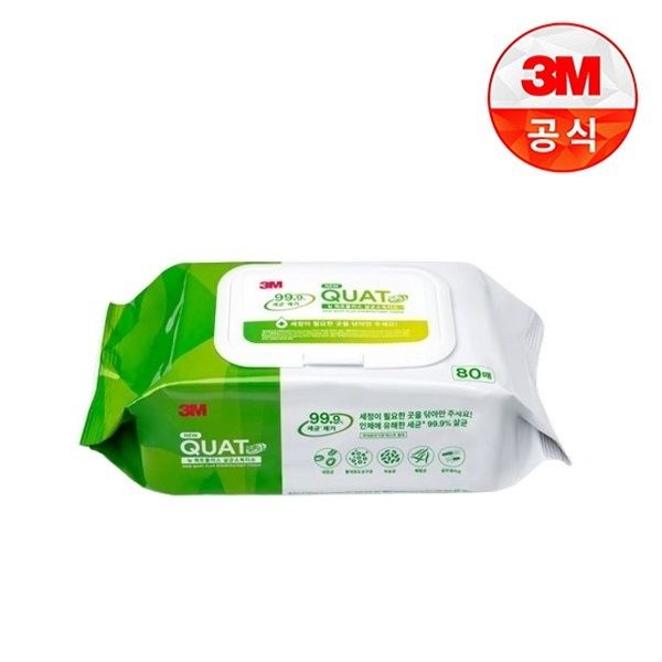 우일씨앤텍(주) 3M 뉴 쿼트플러스 살균소독티슈 80매 세정티슈