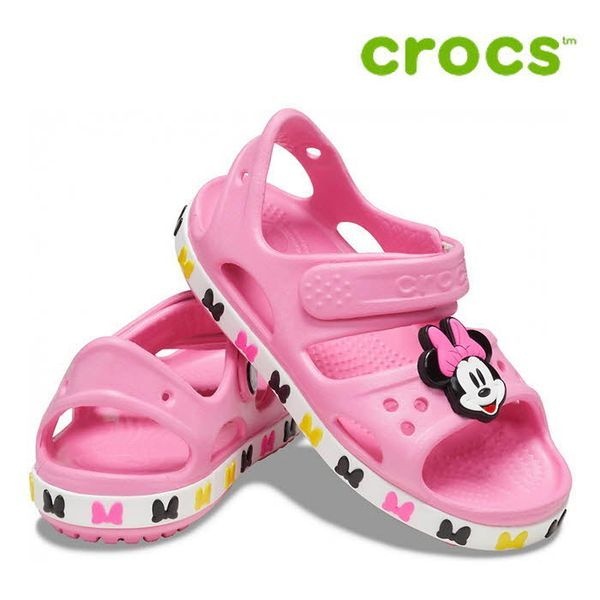 크록스 크록스 [하프클럽]크록스 아동 샌들 /H7- 206170-669 / Kids Crocs Fun Lab Crocband Disney Minnie Mouse Sandal Pink Lemonade