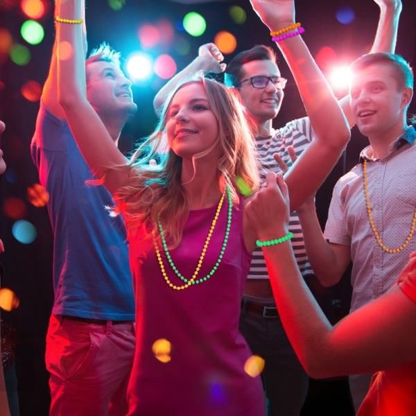 4-32Pcs 형광 UV 네온 목걸이 팔찌 블랙 라이트 글로우 파티