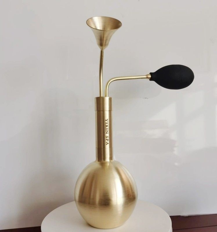 구리 향기 병 스파 깔때기 장치 황동 알코올 아로마 오일 향수 커피콩 시향 펌프