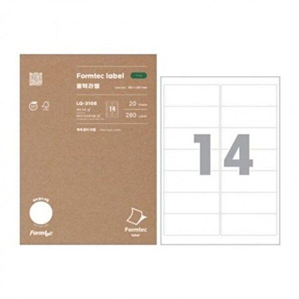 [VY협력업체][브이와이][VCMQT1AZ]LQ 수신자주소용라벨 한국폼텍 폼텍라 20매 3108