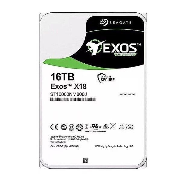 Seagate Exos X18 ST16000NM000J 16TB 7200RPM 256MB 6Gbs 3.5인치 SATA HDD 하드 드라이브