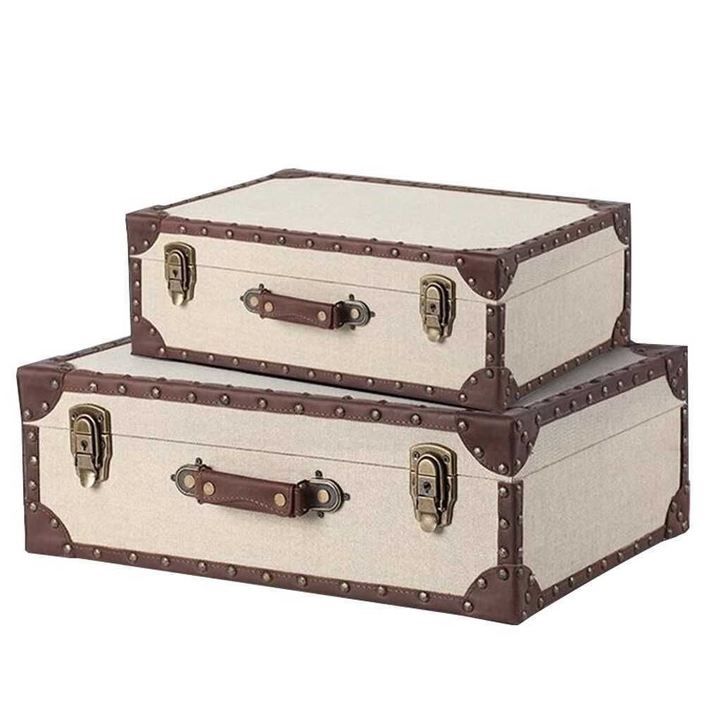 [해외] 빈티지 보물상자 레트로 여행가방 카페 방탈출 소품 정리함