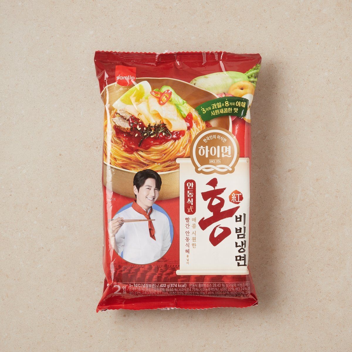 삼립 하이면 안동식홍비빔냉면 422g(2인분) 407590