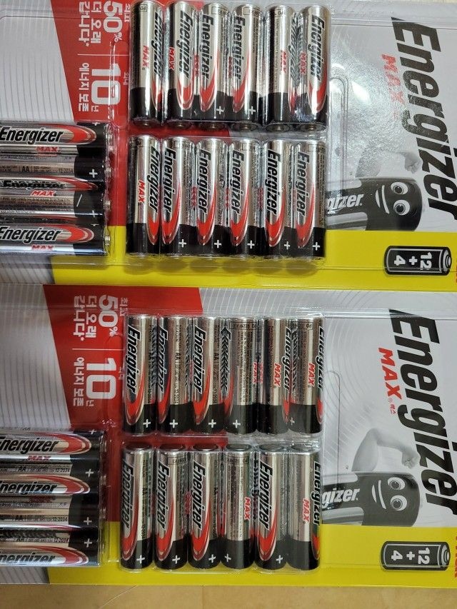 에너자이저 알카라인 맥스 건전지 AA 12입+4입(16입)+AA 12입+4입(16입)