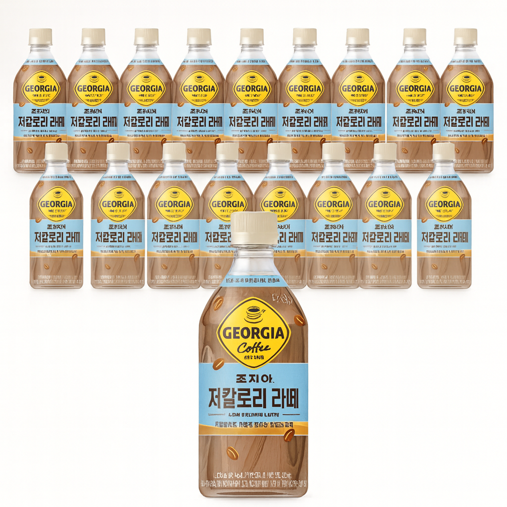 Georgia 크래프트 저칼로리 라떼 470ml PET 24입 (하루 한 병, 커피 음료)